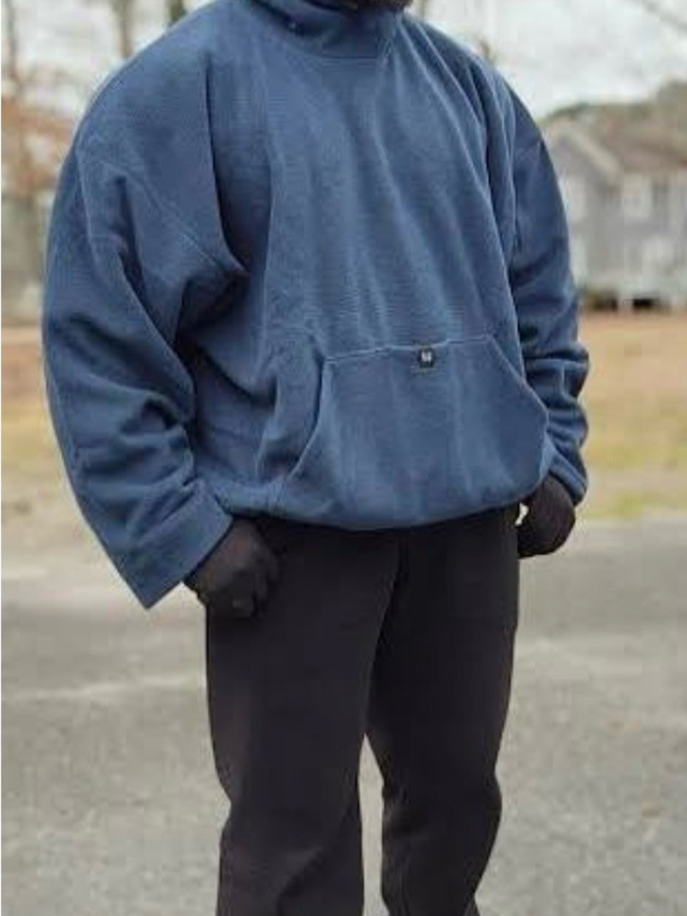 Yeezy Oversized Navy Blue Pullover Sweater